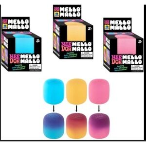 Peach -Nee Doh Mallo Squishy Stress Fidget Color Changing Marshmallow HTF!